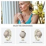 Garmin Lily 2, Stylish Small 35mm Smartwatch and Fitness Tracker with Hidden Display, Patterned Lens , Bright Touchscreen Display and up to 5 days battery life, Coconut