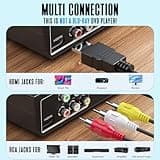 DVD Players for TV with HDMI, DVD Players That Play All Regions, Simple DVD Player for Elderly, CD Player for Home Stereo System, HDMI and RCA Cable Included
