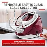 Tefal High Pressure Steam Generator Iron, 135g/min Steam Output, Non-Stick Durilium Soleplate, 540g/min Steam Boost, 7.5-Pump Bars with Pro Express Protect Technology, White & Burgundy, (GV9220)