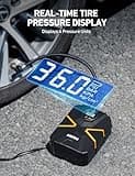 AstroAI Tyre Inflator Air Compressor 12V DC, Digital Car Tyre Pump 150 PSI, Preset Tyre Pressure & Auto Shutoff, Electric Air Pump for Car Tyres, Bicycles, Other Inflatables (Black&Yellow)