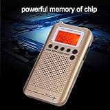 VHF Portable Full Band Radio,Handheld Airband Radio Receiver Scanner Portable Handheld Radio Receiver