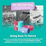 Adios - Compostable Dog Poop Bags, 120 Count (8 Rolls) - Rainbow Colours - Extra Thick, Leakproof, Odour Proof Dog Waste Bags - Made from Compostable Cornstarch - Easy Tear Rolls