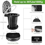 Folding Camping Toilet Portable with Bag - imodomio Portable Toilets for Adults with Lid, Seat & Toilet Bags, Outdoor Travel Toilet for Fishing, Hiking, Campervan, Caravan, Car, Festivals, Load 180kg