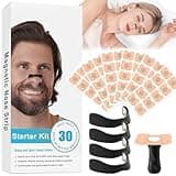 60 Count Magnetic Nose Strip – Pibcuny Nose Magnet for Breathing, Magnetic Nasal Strips for Men and Women, Breathe Smoothly with Nose Magnets, Reduce Snoring, Improve Sleep Quality (Black)