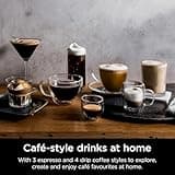 Ninja Luxe Premier 3-in-1 Coffee Machine, Latte, Cappuccino, Cold Brew & Espresso Maker With Built in Bean Grinder & Milk Frother, Easy to Use, 4 Automated Froth Presets, Silver, ES601UK