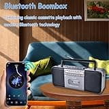 WIITHINK Portable Cassette Player Recorder, AM/FM/SW Radio, Bluetooth, USB/SD, 10W Speaker, Record to Cassette/USB/SD, MP3 Converter