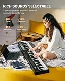 Donner Digital Piano Keyboard Velocity-Sensitive 88 Keys with Removable Piano Stand, Compact Beginner Home Electric Piano with Split Mode, LED Digital Tube for Display, and Triple Pedal DEP-08