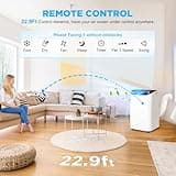Humhold 12000 BTU Portable Air Conditioner with Remote Control, 3 in 1 AC Cooling Unit with Fan and Dehumidifier, Refreshes Room Up to 500 Square Feet, Mode