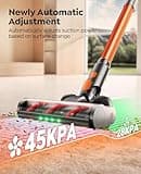 Cordless Vacuum Cleaner 45KPA/550W/60 Mins Cordless Stick Vacuum with Touch Screen, Anti-tangle&AUTO Mode,Wall Charging Powerful Handheld Vacuums for Home Carpet/Car/Pet Hair - Ideal for UK Homes
