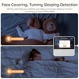 BOIFUN 5.5” 4MP Smart Baby Monitor with Camera and Audio, Night Light, Upgrade AI Alerts (Tummy Sleep & Facial Coverage), Local Monitor & WiFi App, Motion & Sound Alerts, Temp, 360° View, 4000mAh
