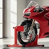 Motorcycle Front Wheel Chock for 17-21” Tyres with 60-160mm Width as Mounting Stand for Safe Storage