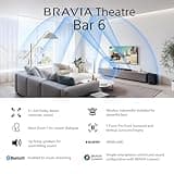 Sony BRAVIA Theatre Bar 6 Soundbar with Subwoofer – 3.1.2ch surround sound, Up-firing speakers, Dolby Atmos, DTS:X, AI Voice Zoom 3 , Bluetooth, DSEE for music, Easy set-up, Simple Remote Control