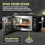Tower T17133 AirWave Pro Oven 2-in-1 Microwave & Air Fryer with Digital Display Vortx Technology, Magnawave Technology, 20 Cooking Pre-sets, 26L, 900W, Black