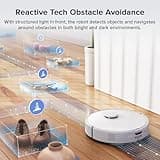 roborock Qrevo Curv S5X Robot Vacuum and Mop, 18500 Pa, Zero-Tangling System, FlexiArm Side Brush&Mop, 75°C Hot Water Mop Washing, Intelligent Dirt Detection, Self-cleaning Multifunctional Dock 3.0