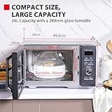 TOSHIBA 26L Air Fry Auto Menu Combo 6-in-1 900W Microwave Oven With Steamer in Morandi Grey, Inverter, Chef defrost, Convection, Combi., Steam, Grill, 10 power levels, 10 Auto Menus, MW3-AC26SFI(MG)