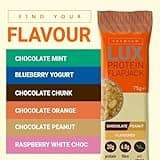 BW Premium LUX 20g High Protein Flapjack Bars 24 x 75g - Oat Based Low Sugar Snack - Bodybuilding Warehouse (Chocolate Peanut)