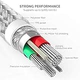 UNBREAKcable Lightning iPhone Charger Cable - [Apple MFi Certified] 3.3ft/1m Nylon Braided Apple Charger Lead USB Fast Charging Cable for iPhone Xs Max X XR 8 7 6s 6 Plus SE 5s 5c 5, iPad, iPod