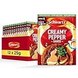 Schwartz Creamy Pepper Sauce 25 G | Serves 4 | Pack of 12 | Rich & Creamy Delicious Steak Sauce | With Aromatic Crushed Black and White Peppercorn | No Added MSG Artificial Colours & Flavourings