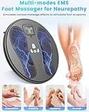 Medic Circulation Machine Blood Booster for Feet and Legs, Rechargeable EMS Foot Massagers for Pain and Circulation Stimulator Electric Foot Massage Machine Muscle Neuropathy Pain Relief for Feet