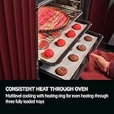 AEG 3000 Series SurroundCook Integrated Oven BPX535061B, 72L, Fast Heat Up, Multilevel Cooking, Turbo Grill, Pyrolytic Self Clean, Defrosting, LED, Child Lock, Built-In 590x560x550mm, Class A+, Black
