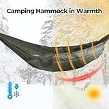 onewind Camping Hammock Underquilt, Dupont Sorona Insulation Under Quilt, Lightweight Warm Hammock Quilts for Double or Single Hammock Camping, Hiking, Backpacking, OD Green