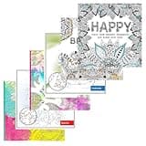 Sixstore Adult Colouring Books, Set of 6 Books, 180 Designs Animal, Pattern, Beautiful & Happy Advanced Illustrations Dot to Dot Sport, Animals Books, Mindfulness and Relaxing Drawing Pad, Color Book