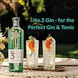 No.3 London Dry Gin With Gift Box, Voted Best Gin in The World 4 Times, Great For Cocktails Including Martini, Cocktail Mixer for Negroni, 46% ABV,70cl