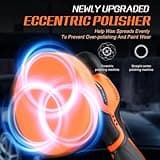 Protmex Cordless Car Buffer Polisher, 6IN Car Buffers And Polishers Kit, 6 Variable Speed Car Polishing Kit, 2*21V 2.0Ah Batteries Cordless Polisher For Car Detailing/Polishing/Waxing/Scratch Removing