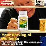 Timely - Low Dose Aspirin 81mg - 500 Count -Low Dose - Enteric Coated Low Strength - Pain Reliever for Minor Aches and Pains, Fever Reducer - Made in USA