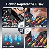 JOREST 300Pcs Car Fuses Assorted Kit, 160 Mini Blade Fuse Automotive + 90 Standard Mixed Fuses + 50 Micro Fuse Set + Puller – for RV Truck Motorcycle(2Amp 3A 5A 7.5A 10A 15A 20A 25A 30A 35A 40A)