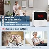 ChunHee WiFi Rechargeable Smart Personal Alarms For Elderly Wireless Caregiver Pager Panic Button Linked To Phone Nurse Calling Alert System for Elderly Patient Seniors Disabled Kids