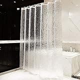 OTraki Shower Curtain 200 x 200cm Weighted Bath Curtain Waterproof 3D Semi Transparent EVA Heavy Duty Long Clear Bathroom Shower Curtain Liner with 13 Hooks
