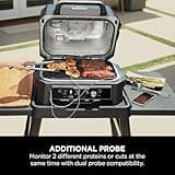 Ninja Woodfire Pro Connect XL Electric BBQ Grill & Smoker with App Control, 2 Digital Probes, Rib Rack, Cover, Liners & Cleaning Brush, Large 7-in-1 Outdoor Grill & Air Fryer, Blue & Black OG901UKAMZ