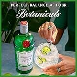 Tanqueray London Dry Gin | 41.3% vol | 1L | Award-Winning Premium Gin| Made with 4 Botanicals | Enjoy in a Glass with Ice & Tonic | Distilled 4 Times