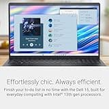 Dell 15 Laptop DC15250 15.6" FHD (1920 x 1080) 120Hz, Intel Core i7-1355U Processor, Intel UHD Graphics, 16GB DDR4 RAM, 512GB SSD, Windows 11 Home, UK Backlit Keyboard - Carbon Black