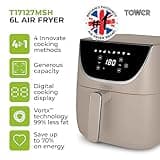 Tower, T17127MSH, Vortx Air Fryer with Digital Control Panel, 1700W, 6L, Latte