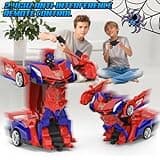 Remote Control Car Toys, Spider Car & Robots 2 in 1 Transform 360 Rotation RC Drift Racing Game Outdoor Toy Kids Stocking Filler, Xmas Gift Birthday Present for 3 4 5 6 7 8 9 Years Old Boys Girls