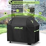 Ezilif Barbecue Covers, 165x70x125cm BBQ Covers Waterproof 420D Oxford Heavy Duty Large with Windproof Buckle and Reflective Handle, UV Tear-Resistant Gas BBQ Cover for Weber, Char Broil, Nexgrill