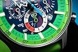 Vostok Europe Men's Watch Expedition North Pole Solar Chronograph with 2 Straps in Various Designs, Green / green, Strap.
