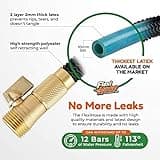 Flexi Hose Expandable Garden Hose - 100FT Heavy Duty Water Hose, Retractable Hose with 2cm Brass Fittings - Expandable Hose Design Includes Spray Nozzle (Black 30 Metres)