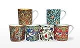 heritage William Morris Set of 6 fine Bone China Birds Design Mugs Free UK delivery