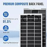 ECO-WORTHY 400W Bifacial Solar Panel 2pcs 195 Watt 12 Volt Monocrystalline Solar Panel Module Off Grid PV Power for Home, Camping, Boat, Shed Farm, RV