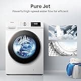 Hisense WFQA1214EVJM Freestanding 12 KG Front Load Washing Durable Inverter Machine Steam Wash Quick Wash 15 Washing Programs 1400 RPM White Energy Rating A
