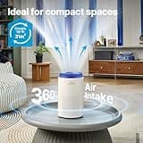 COWAY Compact Air Purifier for Home Bedroom, Auto Air Purifiers for Small Space, Quiet 18.4 dB, CADR 120.1 m³/h, Smart Auto Mode for Dust, Smoke, Pets, AIRMEGA 50