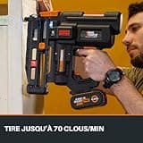 WORX WX841.9 Nitro 20V 16 Gauge Cordless Nailer | Cordless Nailer | Battery Powered Nail Gun with Tool-Free Jam Release | PowerShare - Tool Only