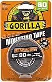 Gorilla - Heavy Duty Double Sided Mounting Tape, Weatherproof, 1" x 60", Black, (Pack of 1)
