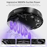 MONSGA Robot Vacuum with Mop, 5000Pa Strong Suction, Lidar Navigation Robotic Vacuum with 3.5L Self-Empty Station, 180mins Runtime, APP/Remote/Voice Control, for Hard Floors and Carpets