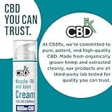 CBDfx 1000mg CBD High Strength Muscle & Joint Cream with Caffeine, Menthol and White Willow Bark, Cooling CBD Cream, Cruelty Free, 50ml Hemp Cream