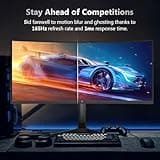 Z-Edge 34 Inch Curved Gaming Monitor Ultrawide 165Hz(DP) 100Hz(HDMI) 1ms MPRT 21:9 3440x1440 WQHD R1500 Curved Screen, Tilt/Swivel/Height Adjustable, FreeSync, HDMI, DisplayPort