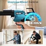 Seesii Electric Caulking Gun for 29OZ/800ML and 20OZ/600ML, 21V Cordless Caulk Gun with 1X 2000mAh Battery, Stepless Speed, Anti-Drip, Led Light, Battery Powered Caulking Gun for Filling, Sealing